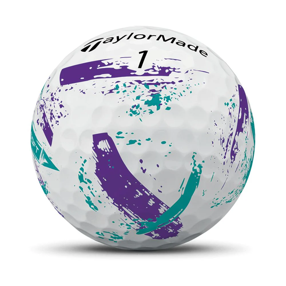 TaylorMade SpeedSoft Ink Golf Balls 2026 - Ink Purple / Teal - Image 7