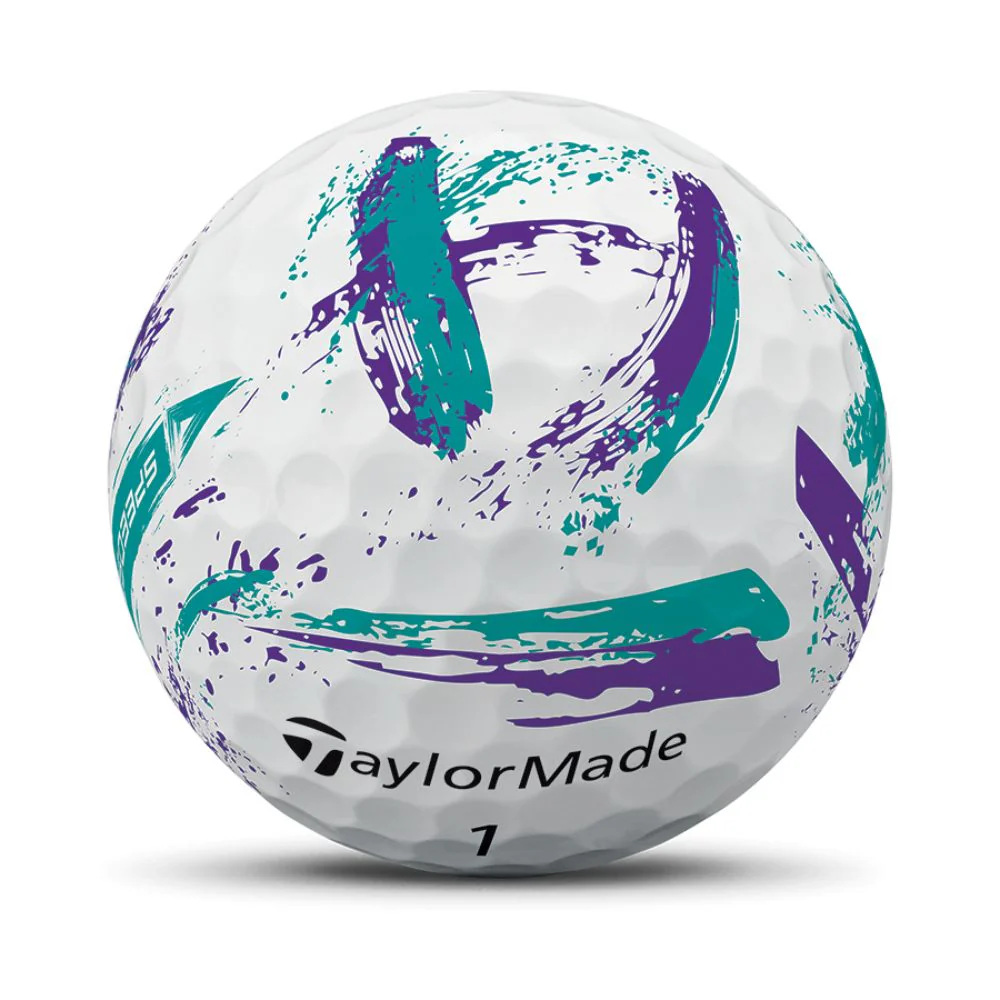TaylorMade SpeedSoft Ink Golf Balls 2026 - Ink Purple / Teal - Image 8