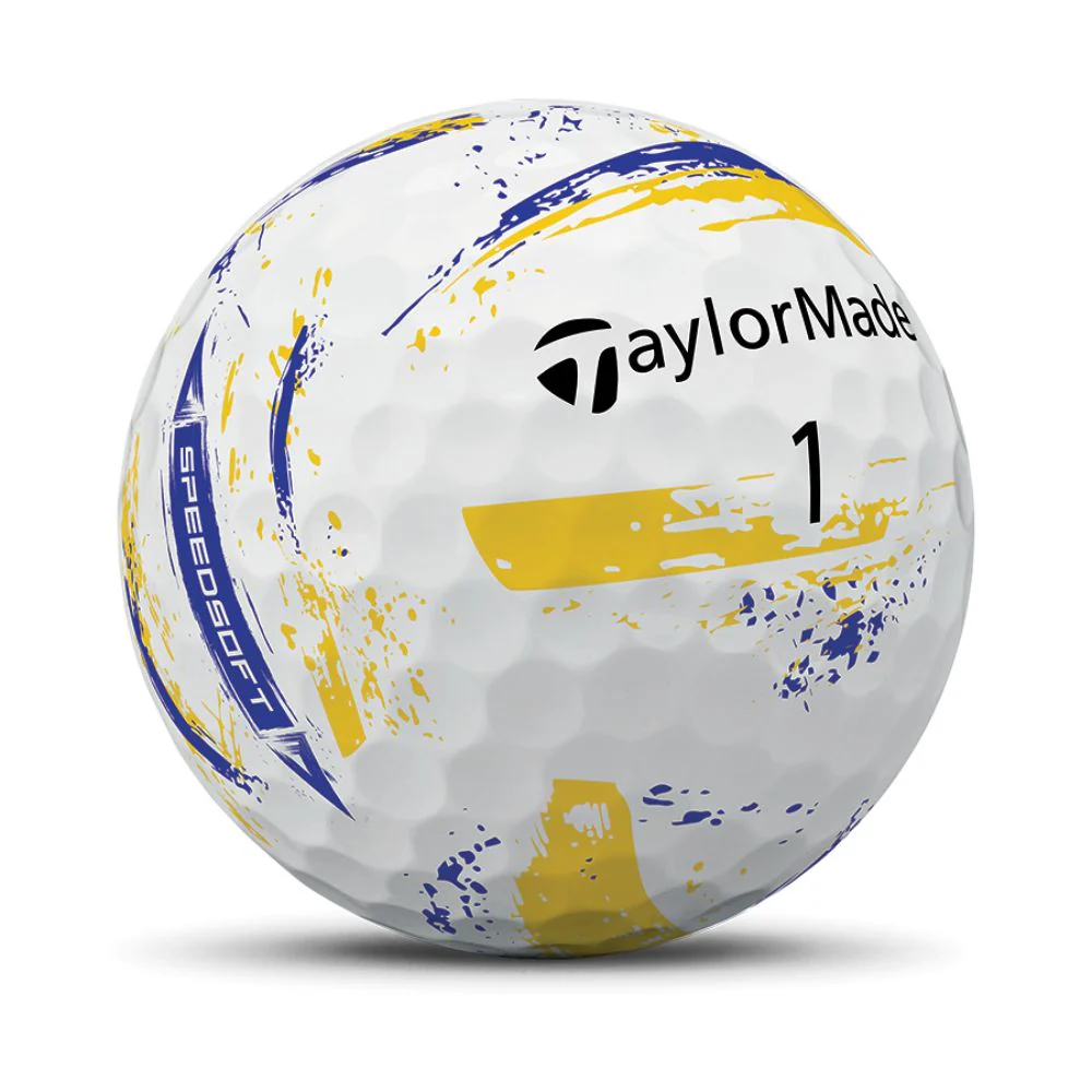 TaylorMade SpeedSoft Ink Golf Balls 2026 - Ink Yellow / Blue - Image 6