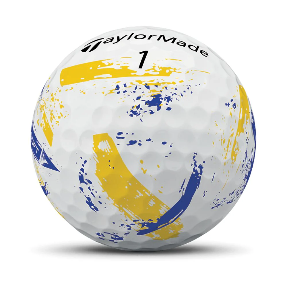 TaylorMade SpeedSoft Ink Golf Balls 2026 - Ink Yellow / Blue - Image 7