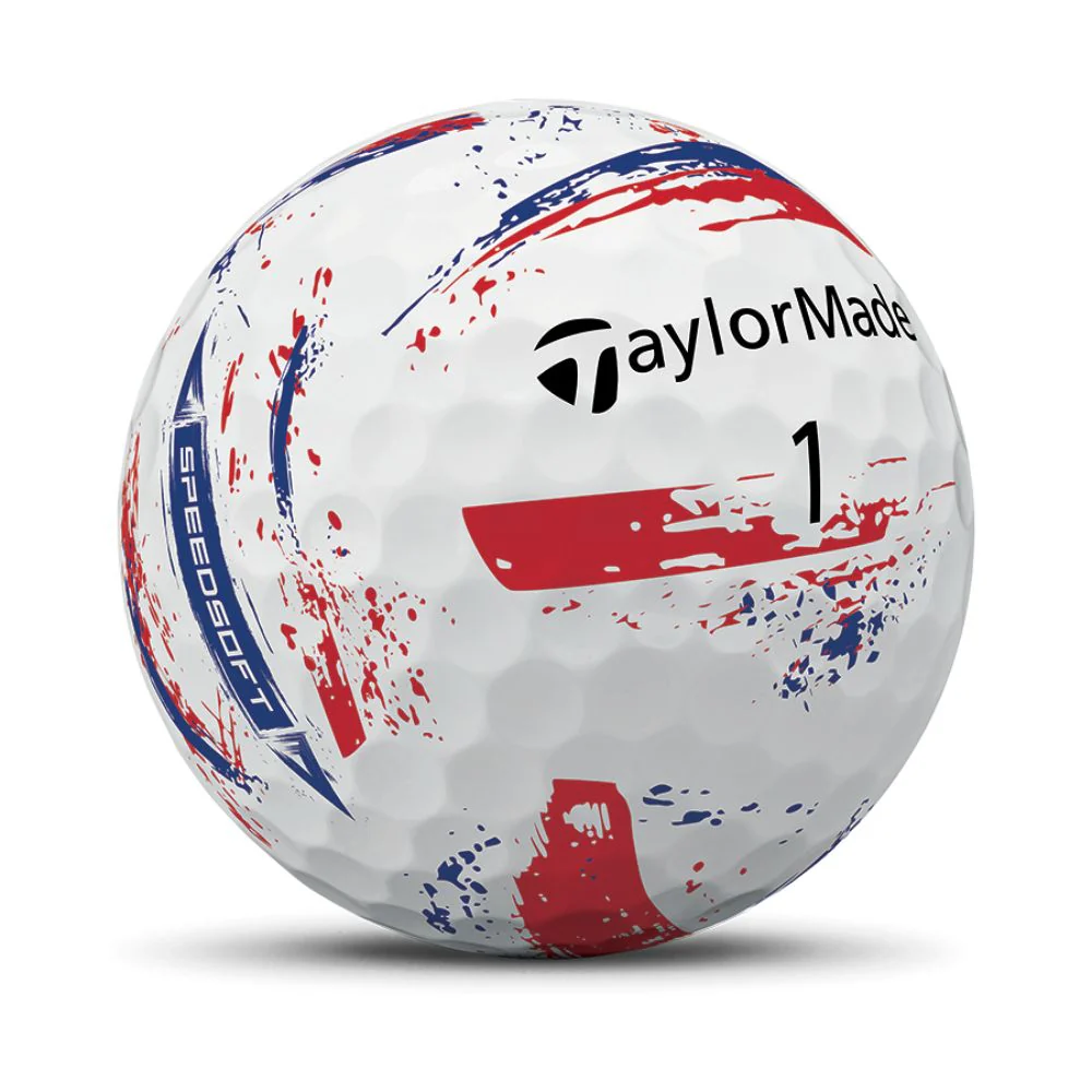 TaylorMade SpeedSoft Ink Golf Balls 2026 - Ink Blue / Red - Image 6