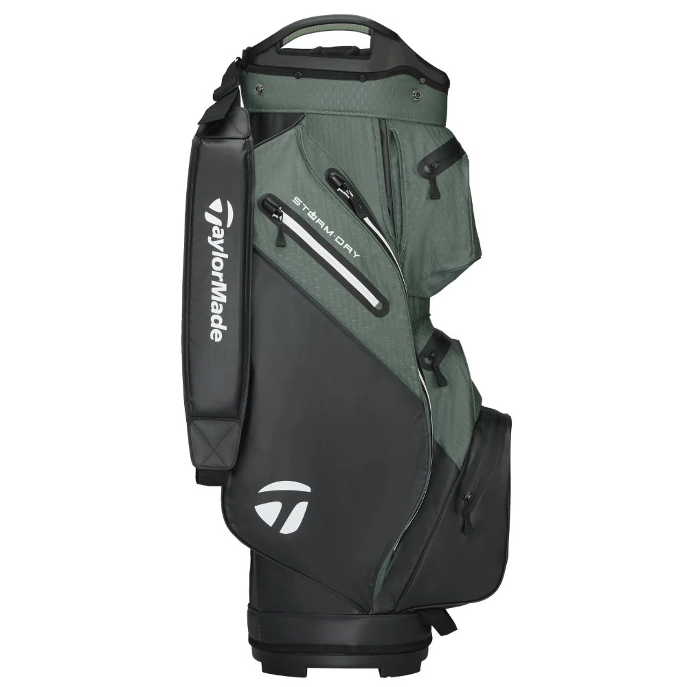TaylorMade Storm Dry Golf Cart Bag 2026 - Black / Dark Sage - Image 2