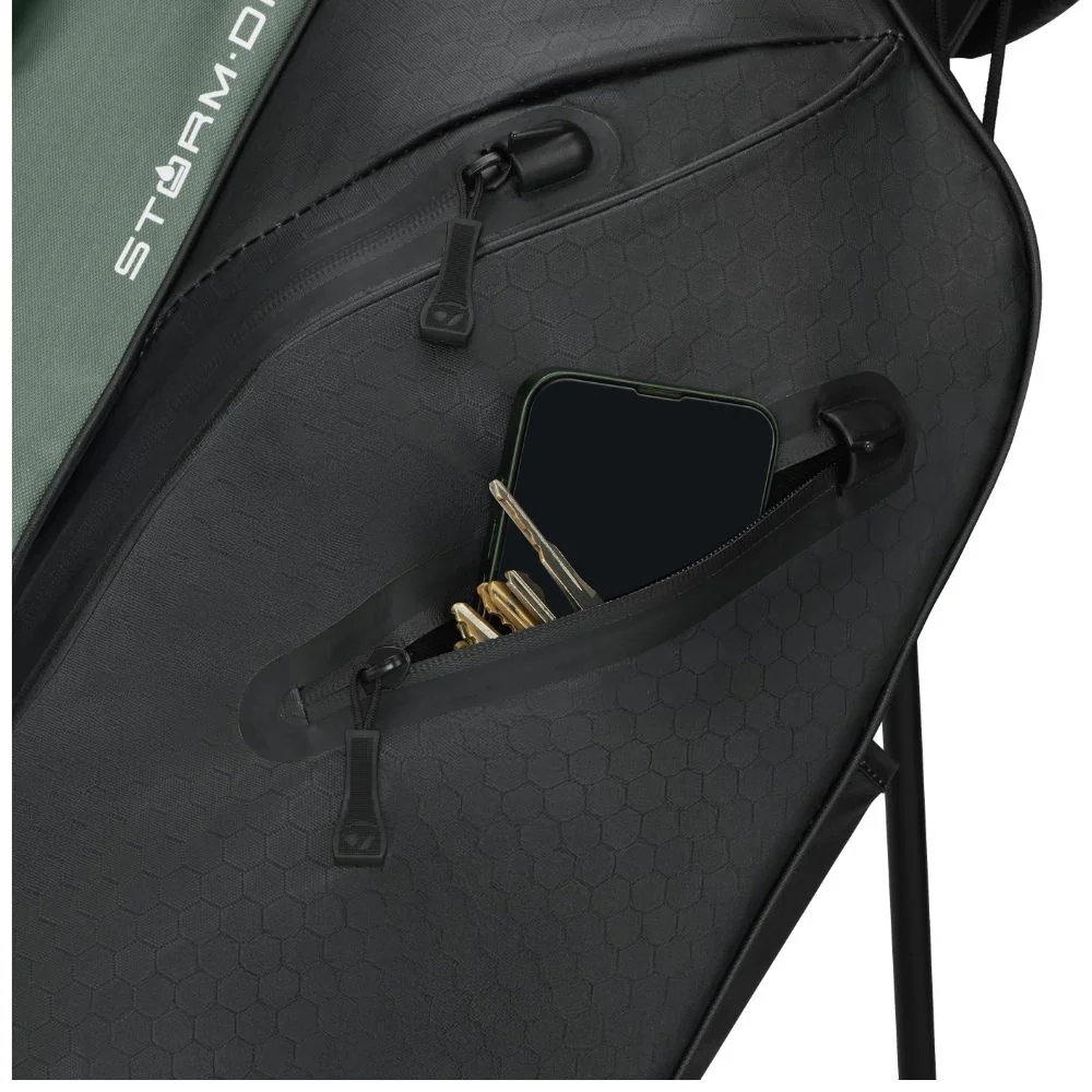 TaylorMade Storm Dry Golf Stand Bag 2026 - Black / Dark Sage - Image 3