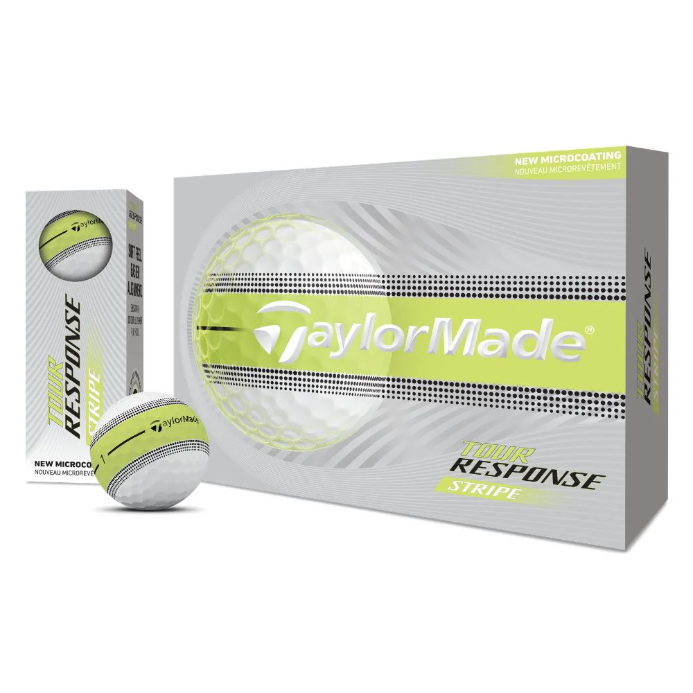 TaylorMade Tour Response Stripe Golf Balls 2026 - Yellow - Image 2