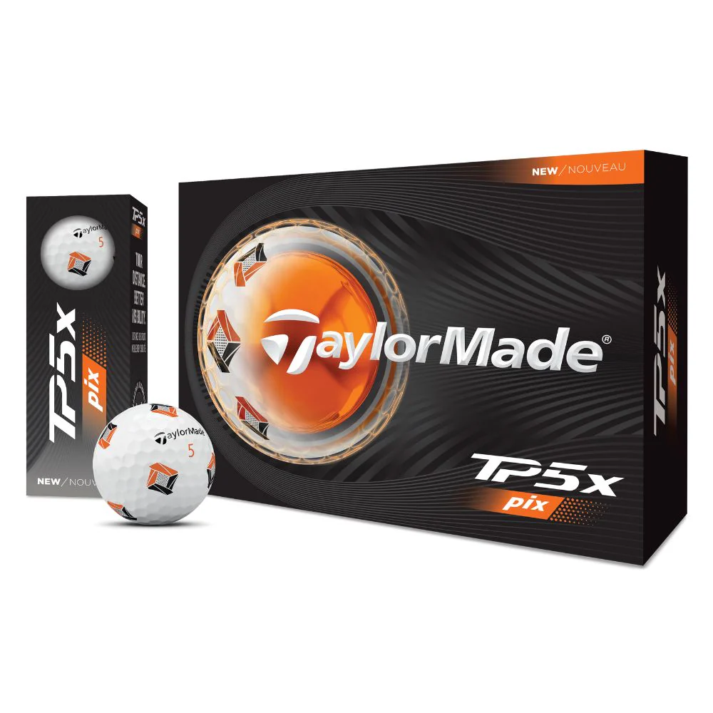TaylorMade TP5x Pix Golf Balls 2026 - White - Image 2