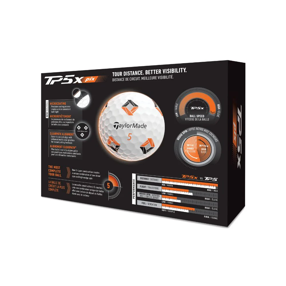 TaylorMade TP5x Pix Golf Balls 2026 - White - Image 4