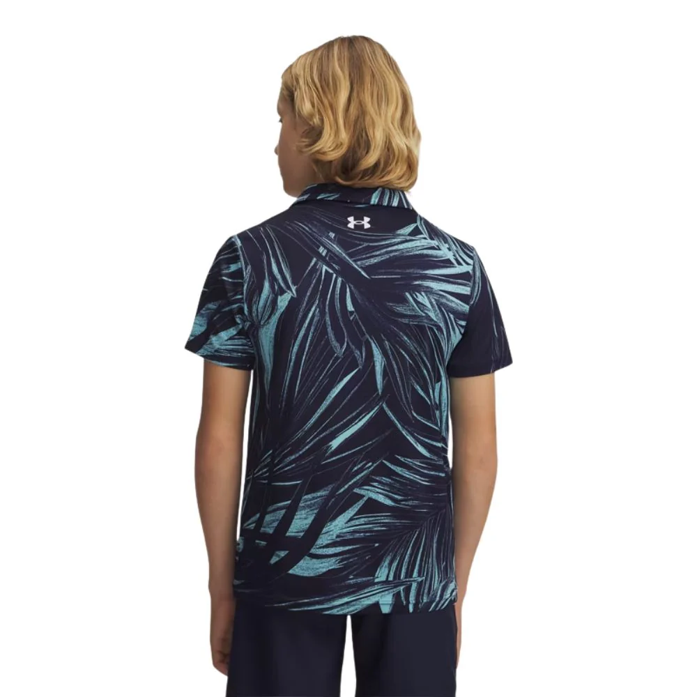 Under Armour Boys Matchplay Printed Junior Golf Polo Shirt 2026 - 6009817-411 - Image 4