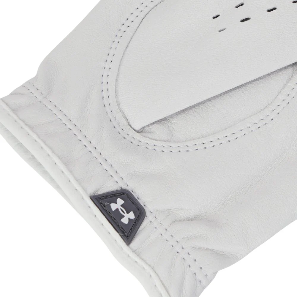 Under Armour Drive Tour Leather Golf Glove - 1382003-100 - Image 4