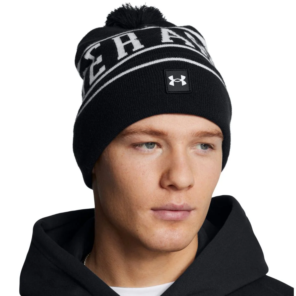 Under Armour Golf Halftime Pom Beanie Hat - 1386634-001 - Image 3