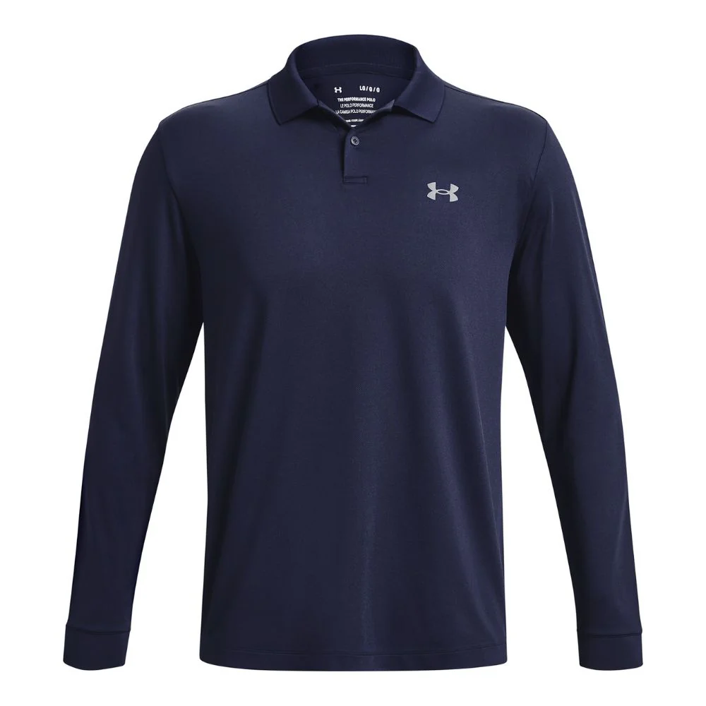 Under Armour Performance 3.0 Long Sleeve Golf Polo Shirt - 1379728-410