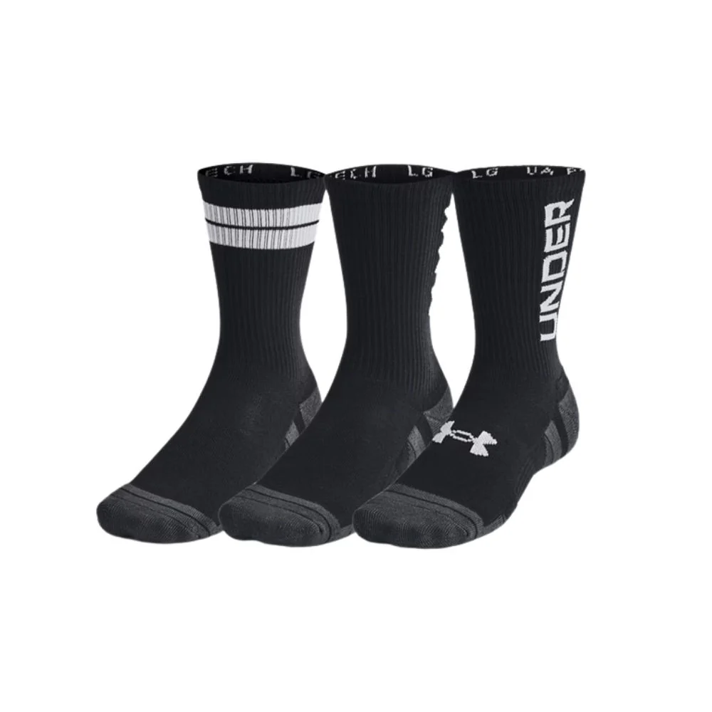 Under Armour Performance Tech Crew Golf Socks - 3 Pack - 1379515-002 - Image 3