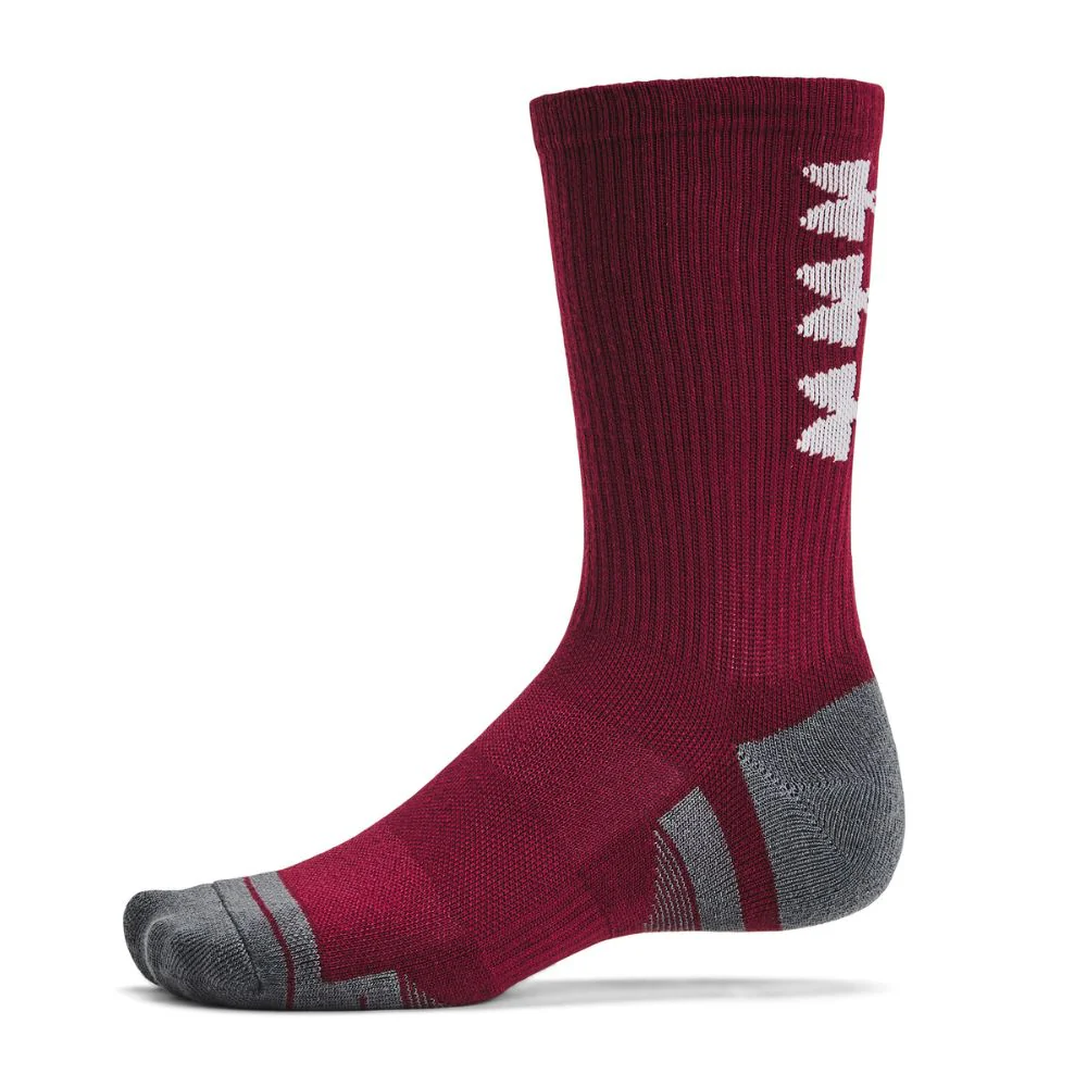 Under Armour Performance Tech Crew Golf Socks - 3 Pack - 1379515-625 - Image 2