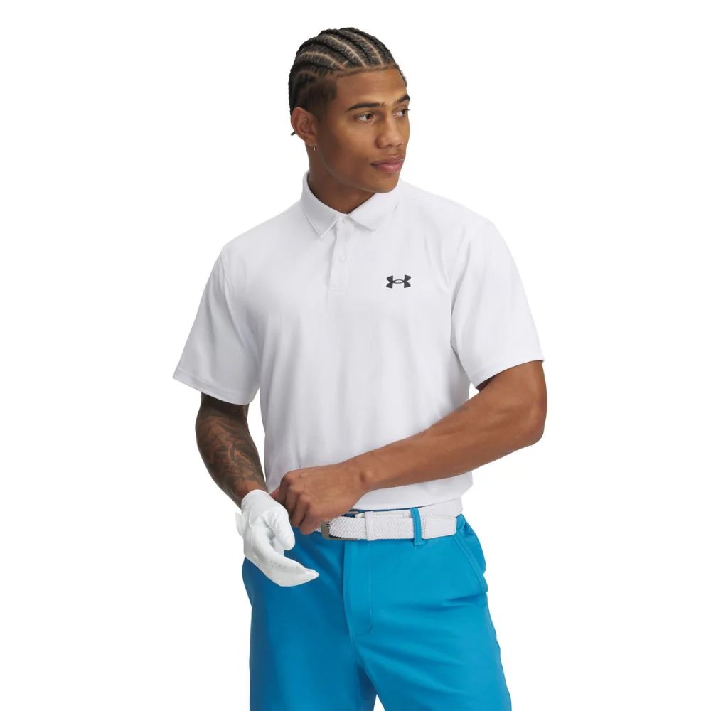 Under Armour Tee To Green Pique Mens Golf Polo Shirt 2025 - 1390123-100