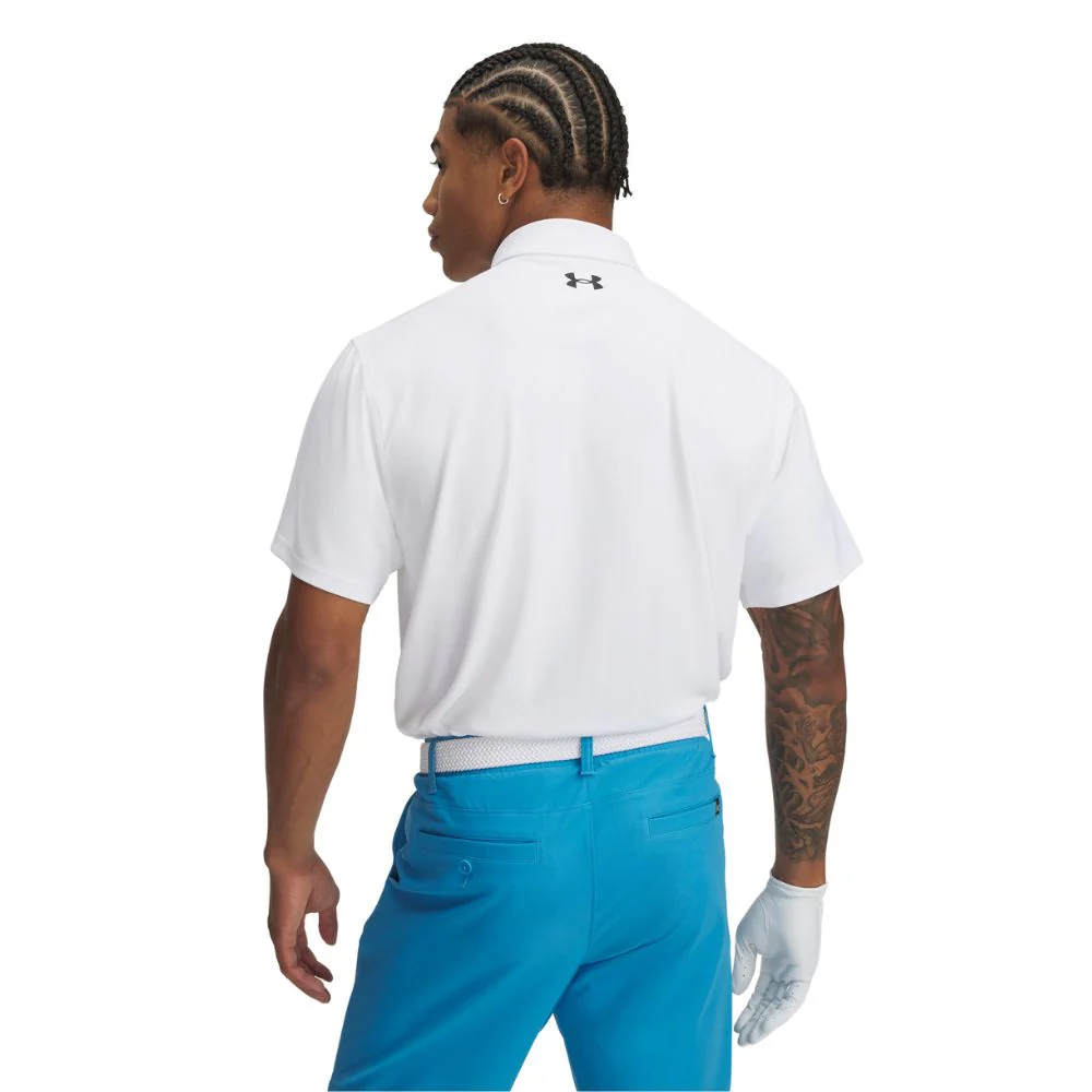 Under Armour Tee To Green Pique Mens Golf Polo Shirt 2025 - 1390123-100 - Image 2
