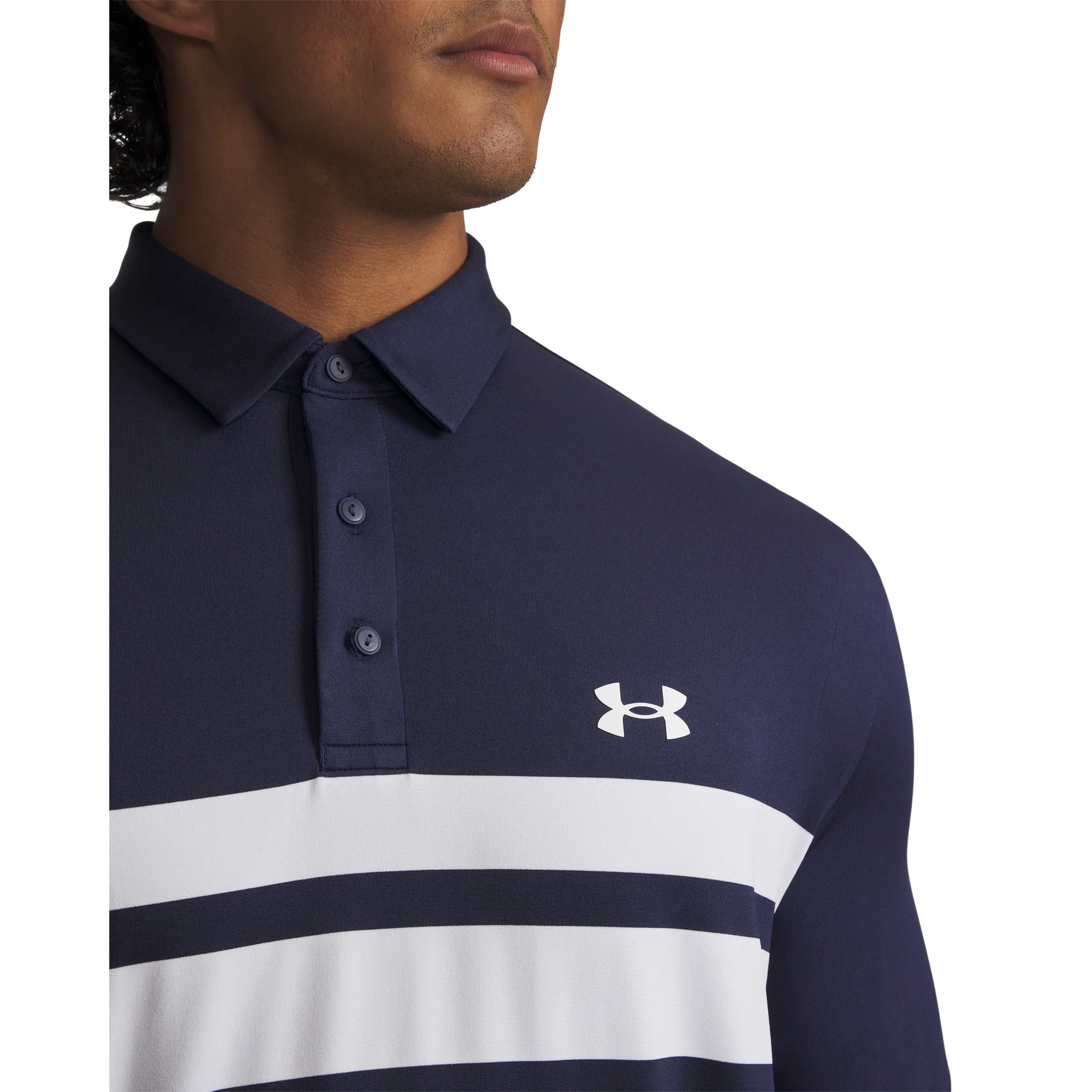Under Armour Playoff 3.0 Stripe Golf Polo Shirt - 1378676-428 - Image 3