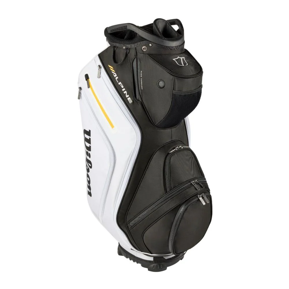 Wilson Golf Alpine Cart Bag 2026 - Black / White / Orange - Image 2