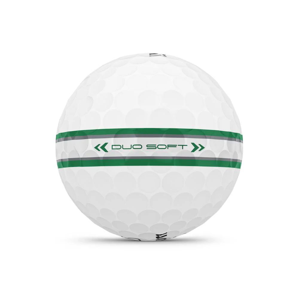 Wilson Golf Duo Soft TRK 360 Golf Balls - White (Green / Silver Track) - Image 2
