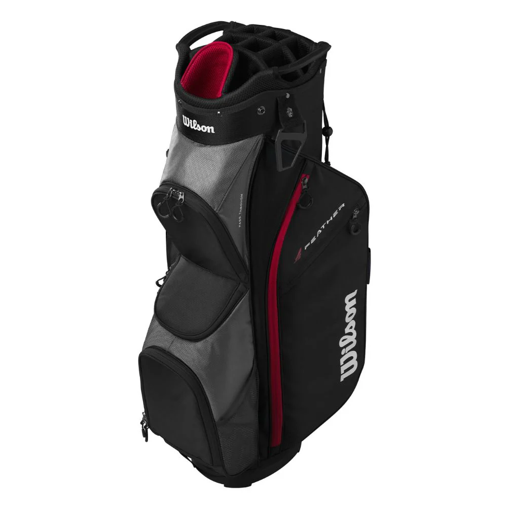 Wilson Golf Feather Cart Bag - Black / Grey / Red