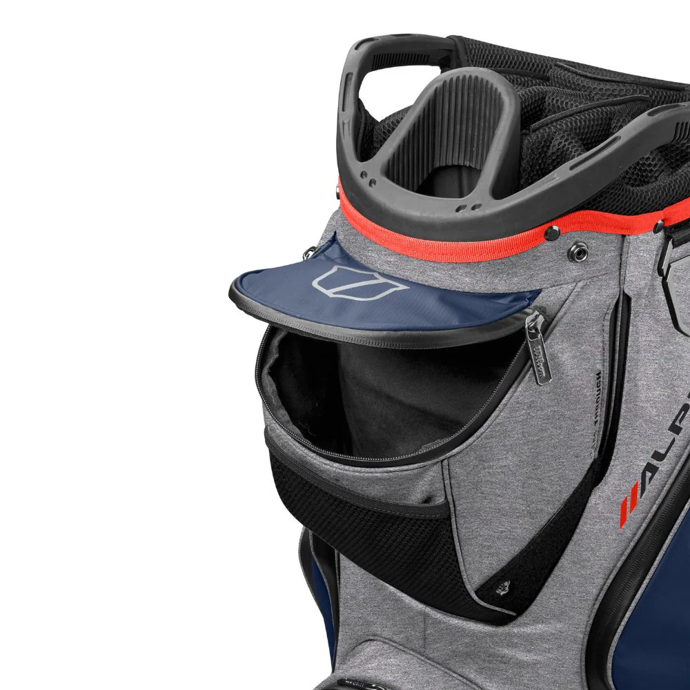 Wilson Golf Alpine Dry Cart Bag - Grey / Navy / Red - Image 4
