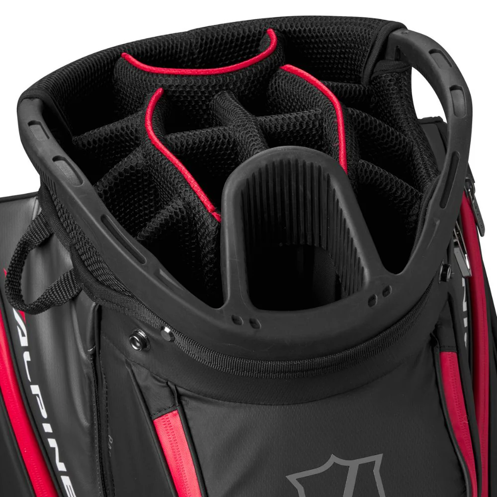 Wilson Golf Alpine Dry Cart Bag - Black / Grey / Red - Image 2