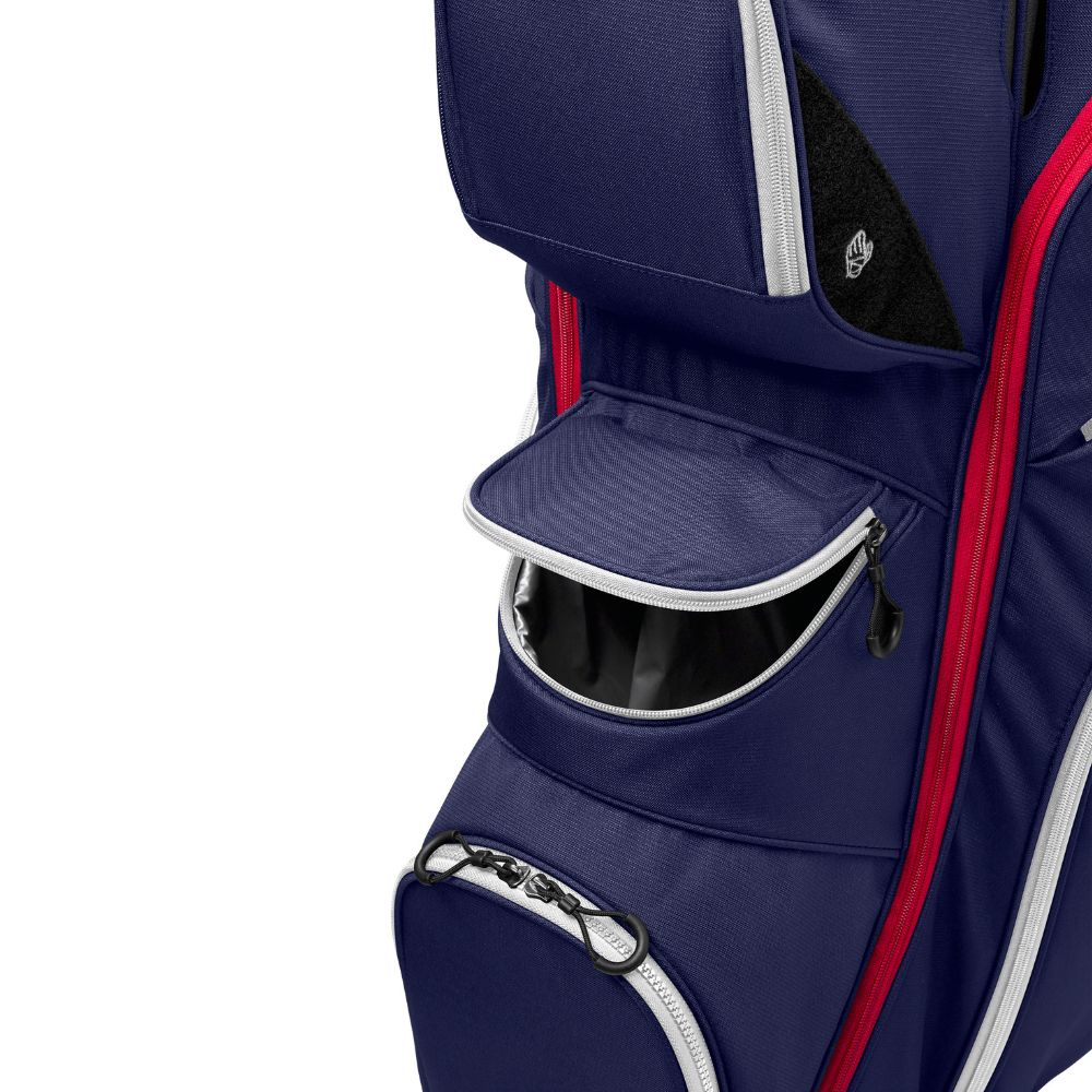 Wilson Golf I-Lock 4 Organiser Cart Bag - Navy / White / Red - Image 3