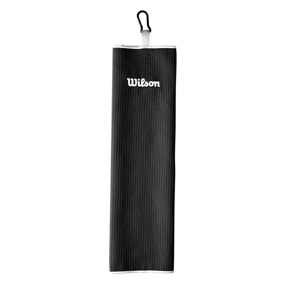 Wilson Tri Fold Golf Towel - Black